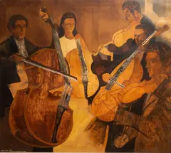 Kazimierz Śramkiewicz, Kwintet smyczkowy, 1977, 1977, akryl, płótno