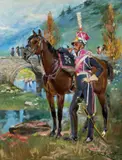 Napoleon pod Samosierrą, 1927 r. by Wojciech Kossak, 1927, olej, płótno, sold Oct 2020
