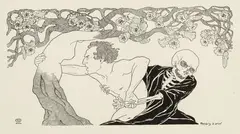 Edward Okuń, L`amore desperato, 1902 r., 1902, cynkografia, ilustracja do poematu Jana Kasprowicza „Miłość”, wydanie pierwsze, Nakładem Księgarni Polskiej, Lwów, 1902, 10
