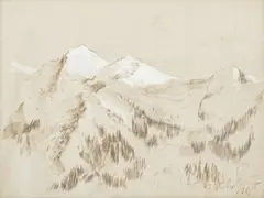 Wiktor Zin, Tatry, 1969 r., 1969, tech. mieszana, papier