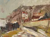 Józef Wasiołek, Widok na Kazimierz Dolny, l. 70 XX w., olej, płótno