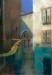 Odo Dobrowolski, Uliczka, 1911 r., 1911, pastel, papier