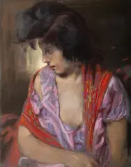 Feliks Michał Wygrzywalski, Kopciuszek, 1925 r., 1925, pastel, papier
