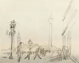 Wojciech Weiss, Wenecja, ołówek, papier