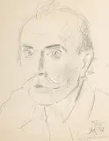Wlastimil Hofman, Autoportret, 1946r., 1946, ołówek, papier