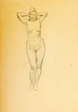 Ludwik Maciąg, Akt, ołówek, papier, 29
