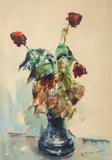 Henryk Baranowski, Róże w wazonie, przed 1974 r.