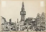 Antoni Suchanek, Widok Gdańska, ołówek, papier
