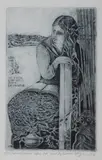 Ryszard Stryjec, Melancholia, 1986 r., 1986, akwaforta, sztych autorski, papier, 12