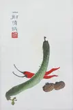 Qi Baishi, Warzywa, drzeworyt barwny, papier