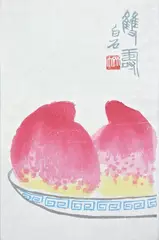 Qi Baishi, Deser, drzeworyt barwny, papier