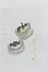Qi Baishi, Szyszki, drzeworyt barwny, papier