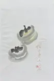 Qi Baishi, Szyszki, drzeworyt barwny, papier