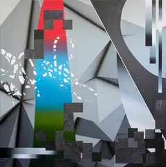 Katarzyna Rutkowska, Monument X.7, 2018, 2018, akryl, spray, płótno
