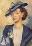 Antoni Michalak, Portret kobiety, 1939 r., 1939, olej, płótno