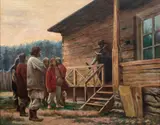 Jan Kazimierz Olpiński, Wędrowny poeta, olej, płótno dublowane
