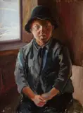 Stanisław Borysowski, Chłopiec z Poronina, olej, sklejka