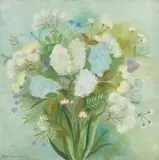 Alicja Hohermann, Bukiet bzów różnokolorowych, 1938 r., 1938, olej, tektura