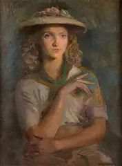 Antoni Michalak, Portret kobiety, 1949 r., 1949, olej, płótno