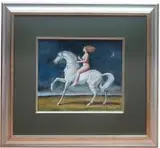 Lady Godiva’s younger sister by Rafał Olbiński, akryl, płótno, sold Jun 2020