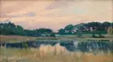 Zdzisław Jasiński, Pejzaż, 1921 r., 1921, olej, płótno na tekturze
