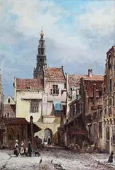 W zaułku by Jan Rawicz, olej, płótno, 50, sold Jun 2020