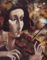 Eduard Nikonorov, Melody, 2008 r., 2008, olej, tektura