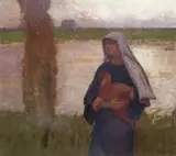 Władysław Wankie, Madonna, ok. 1917 r., 1917, olej, tektura