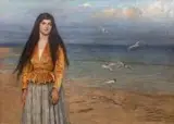 Antoni Piotrowski, Dziewczyna na tle morza, 1917 r.
