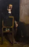 Stanisław Żarnecki, Portret mężczyzny, 1906 r., 1906, olej, płótno
