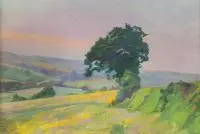Iwan Cerf, Pejzaż, 1919 r., 1919, olej, tektura