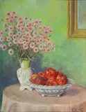 Martwa natura, 1969 r. by Jan Rajmund Skawiński, 1969, olej, płótno, 83, sold May 2020