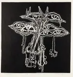 Stanisław Dawski, Wszystkooki, 1967 r., 1967, linoryt, papier