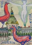 Edward Dwurnik, Nikifor 25, 2017 r., 2017, akwarela, karton, 29