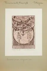 Ex libris Wojciecha Siemiona, 1966 r. by Henryk Płóciennik, 1966, akwaforta, papier, 9, 5 x x 6, sold Apr 2020