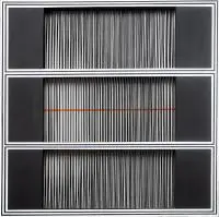Jacek Dyrzyński, Z serii Interferencje, 2019, 2019, akryl, listwy, bambus, płyta