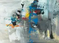 Małgorzata Pabis, Unknown island, 2019, 2019, technika własna, płótno