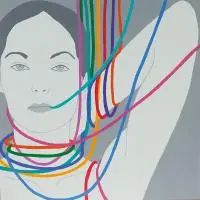 Viola Tycz, Połączona 6, 2019, 2019, akryl, płyta