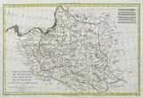 Rigobert Bonne, Carte du Royaume de Pologne et du Grand Duché de Lithuanie…, Mapa ziem Rzeczpospolitej, Paryż 1772-1795 miedzioryt kolorowany liniowo