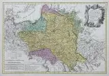 Carte generale de la Pologne avec tous les Etats… by Giovanni Antonio Rizzi Zannoni, Mapa ziem Rzeczpospolitej, po 1772 miedzioryt kolorowany, 33, sold Mar 2020