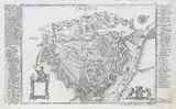 Gabriel Bodenehr, Danzig, Plan Gdańska i jego umocnień, pochodzący z dzieła „Force d’Europe…”, Augsburg, 1720-1740 miedzioryt, 16