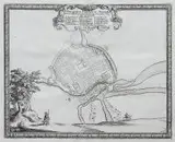 Erik J. Dahlberg, Ichnographia Posnaniae, Metropolis, Polonia Majoris…, Plan Poznania, Norymberga 1696 miedzioryt, 25