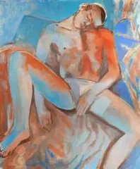 Juliusz Lewandowski, Akt czerwony, 2016, 2016, akryl, płótno