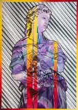 Michał Mąka, Flora, 2019, 2019, akryl, spray, ręcznie wycinany szablon, płótno