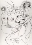 Bez tytułu, 1986 by Franciszek Starowieyski, 1986, pastel, papier, 99, sold Jan 2020