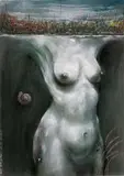 Aleksander Korman, All' unisono, 2005, 2005, pastel, olej, płótno naklejone na płytę