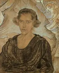 Stanisław Ignacy Witkiewicz, Portret kobiety, 1923, 1923, pastel, papier brązowy, 58