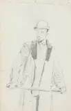 Józef Mehoffer, Portret Karola Maszkowskiego, ołówek, papier