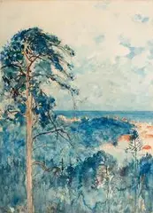 Marian Mokwa, Sopot, 1924 r., 1924, akwarela, papier, 38