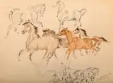 Karol Kossak, Szkice komi (praca dwustronna)